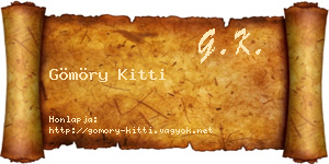 Gömöry Kitti névjegykártya